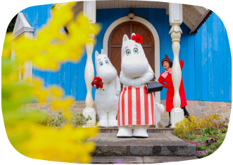 Moominmamma welcomes you with a rose decoration