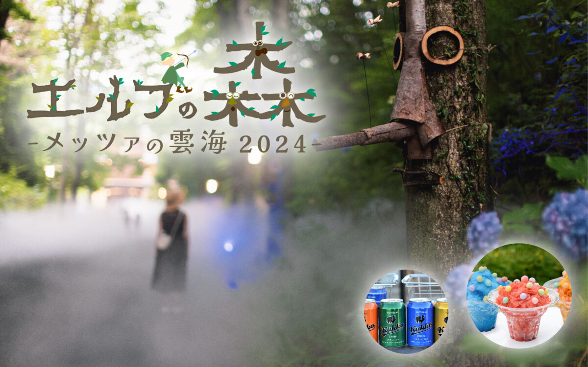 雲海が広がる魔法の森「エルフの森－メッツァの雲海2024－」ひんやり空間で味わう夏限定メニューが登場 －北欧ビールのビアガーデンも花火と同時開催－