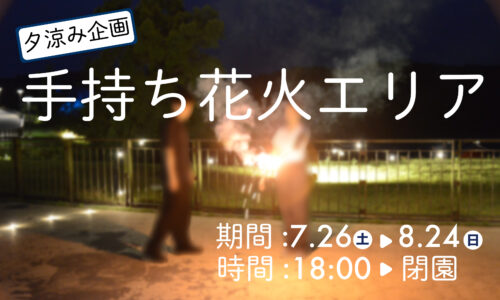 【夕涼み特別企画】手持ち花火エリアが登場！