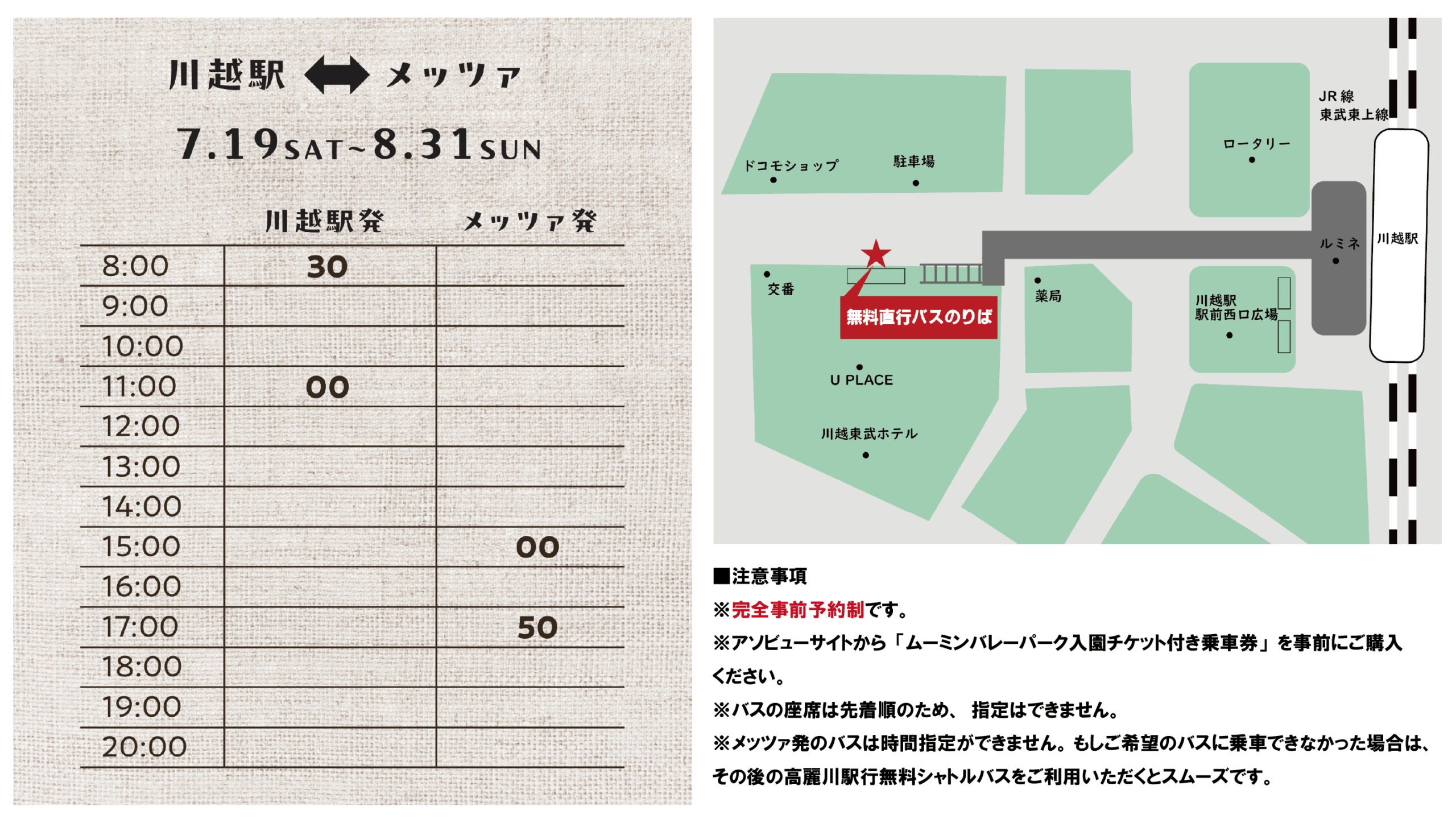 Landing map