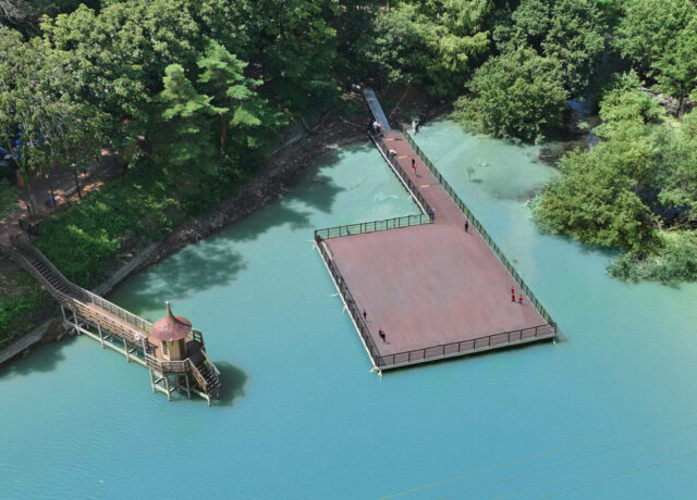 湖上のテラス